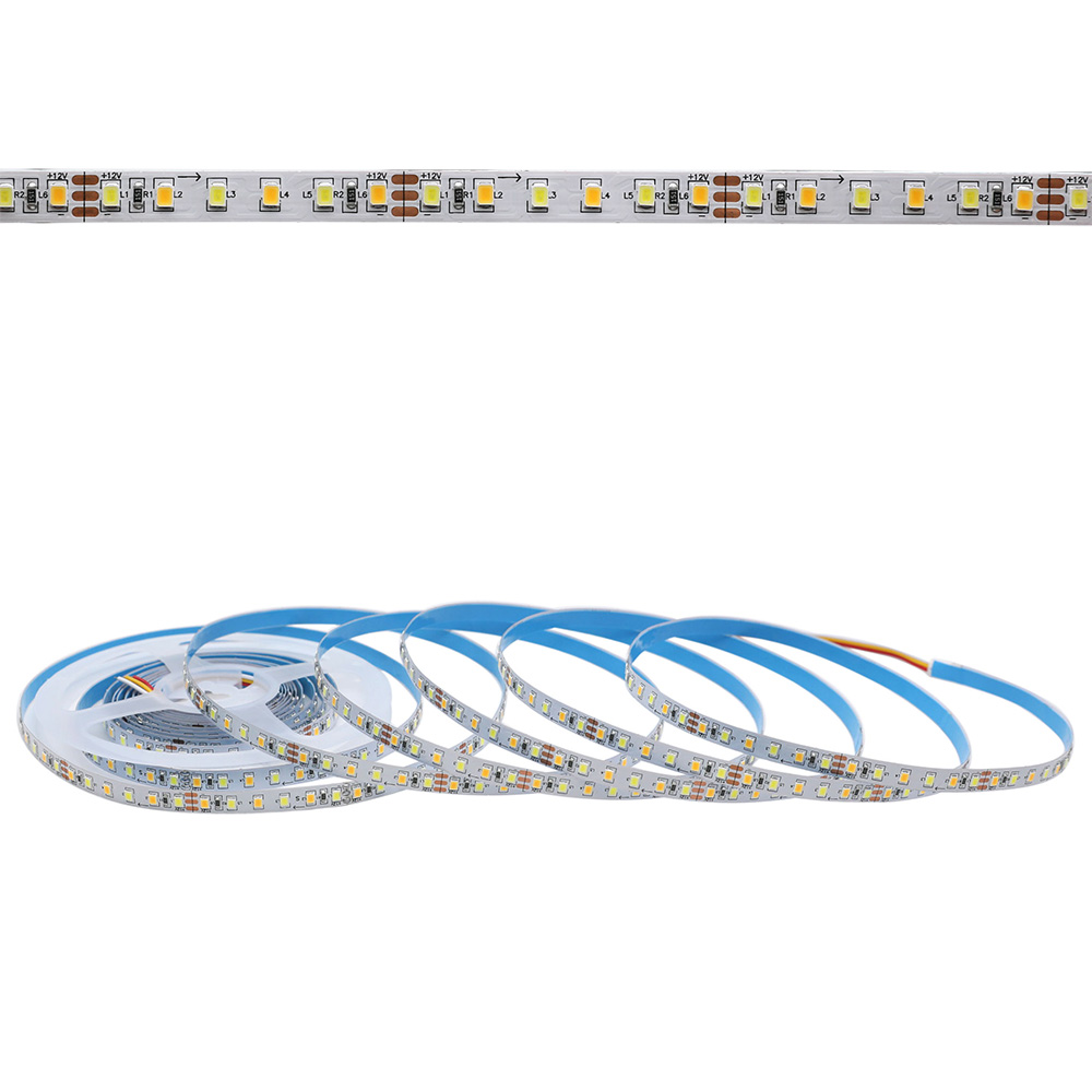DC12V 2835SMD 600LEDs Flexible CCT LED Tape Light - Color Temperature Pure White+Warm White